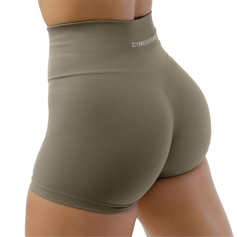 Gymreapers Halo Athletic Compression Shorts for Women - Seamless Knit Interlock Fabric for Breathability and Flexibility