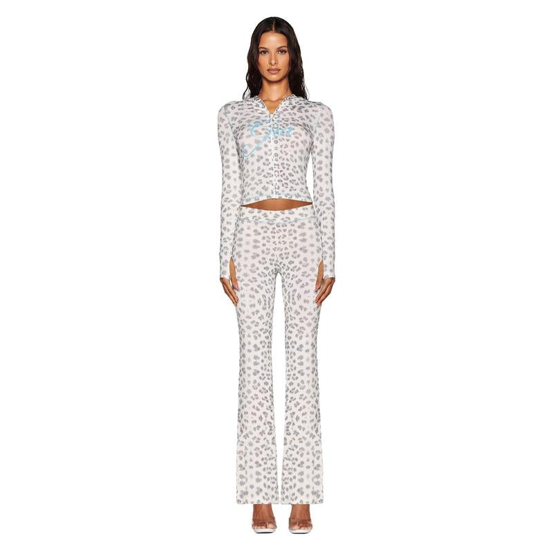 BLARE TRACKPANT - SNOW LEOPARD : WINTER WILD CARD