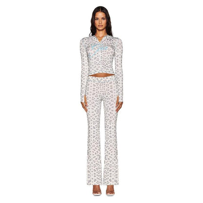 BLARE TRACKPANT - SNOW LEOPARD : WINTER WILD CARD