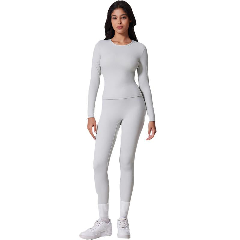 Women'S Skinny Yoga Jumpsuits Workout Ribbed Bodysuit Long Sleeve Sport Jumpsuit Solid Ladies Fall Romper Slim Fit Polyamided Spring Fall