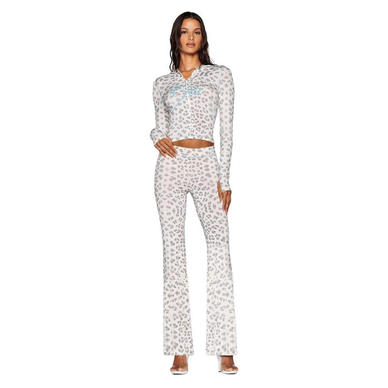 BLARE TRACKPANT - SNOW LEOPARD : WINTER WILD CARD