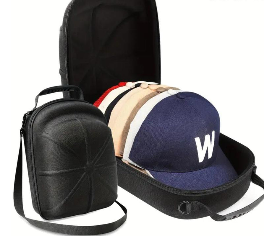 Hard Shell Hat Storage Case, Portable Travel Organizer for Baseball Caps, Durable Camo Design Holds 6+ Caps