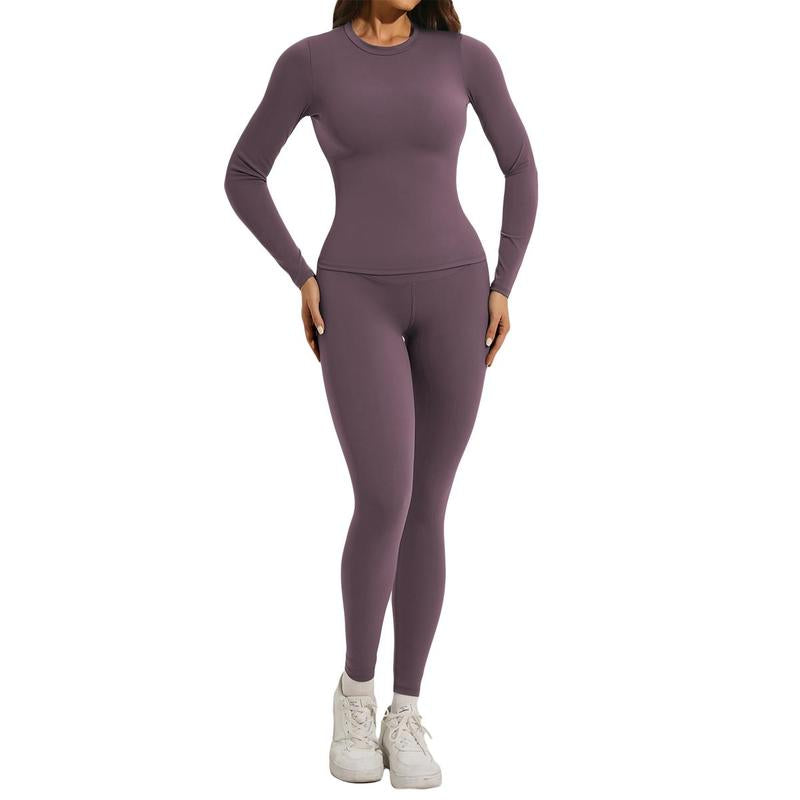 Women'S Skinny Yoga Jumpsuits Workout Ribbed Bodysuit Long Sleeve Sport Jumpsuit Solid Ladies Fall Romper Slim Fit Polyamided Spring Fall