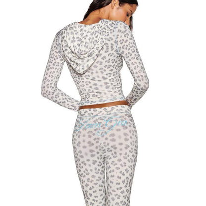 BLARE TRACKPANT - SNOW LEOPARD : WINTER WILD CARD