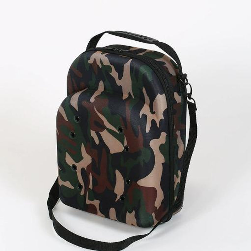 Hard Shell Hat Storage Case, Portable Travel Organizer for Baseball Caps, Durable Camo Design Holds 6+ Caps