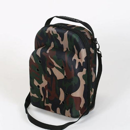 Hard Shell Hat Storage Case, Portable Travel Organizer for Baseball Caps, Durable Camo Design Holds 6+ Caps