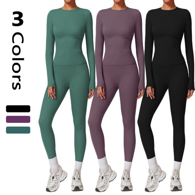 Women'S Skinny Yoga Jumpsuits Workout Ribbed Bodysuit Long Sleeve Sport Jumpsuit Solid Ladies Fall Romper Slim Fit Polyamided Spring Fall